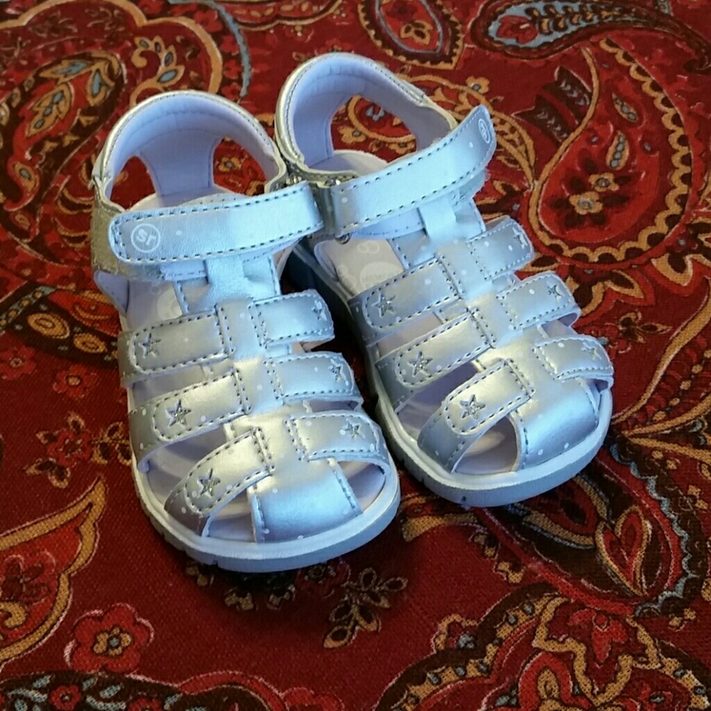 Stride Rite Toddler sandles size 5w silver
